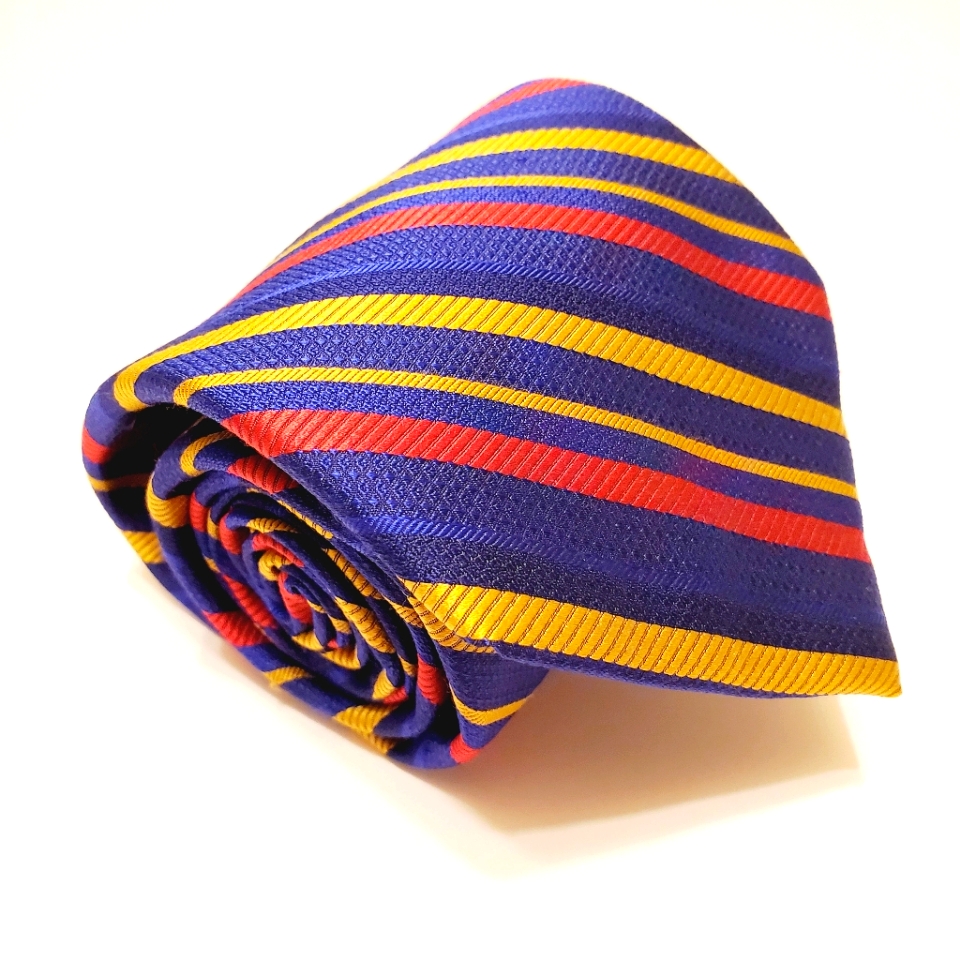 Pellicano Necktie Multicolor Stripe Silk Neck Tie 58x4"